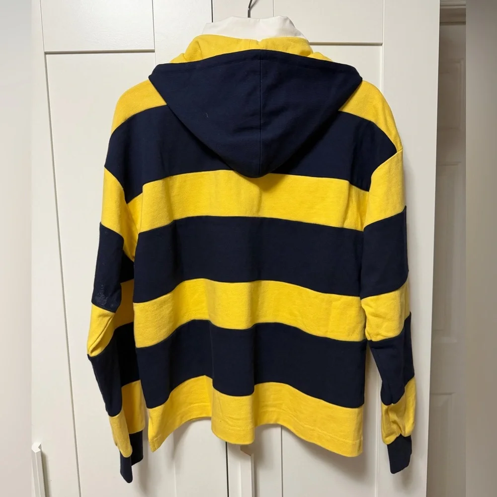 WE-AR4 Striped Yellow and Navy Hoodie - Picture 5 of 5